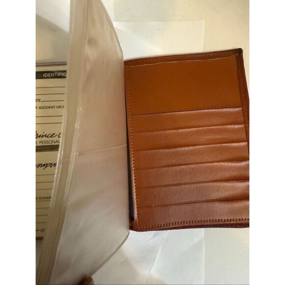 Prince Gardner Unisex Cowhide Leather Bi-fold Card Holder Wallet Tan OS NWOT - Picture 3 of 10